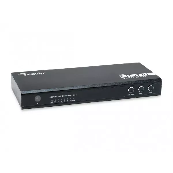 &divide; Switch hdmi 2.0 4k 5x1 alimentacion por usb equip