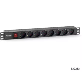 &divide; Regleta alimentacion rack 19" 1u 8 tomas con interruptor