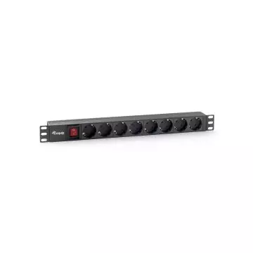 &divide; Regleta alimentacion rack 19" 1u 8 tomas con interruptor
