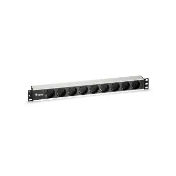 &divide; Regleta alimentacion aluminio rack 19" 1u 9 tomas