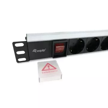 &divide; Regleta alimentacion aluminio rack 19" 1u 8 tomas con interruptor