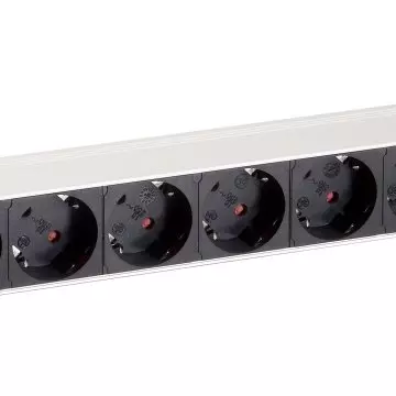 &divide; Regleta alimentacion aluminio rack 19" 1u 8 tomas con interruptor