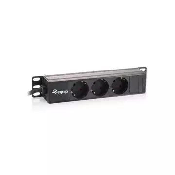 &divide; Regleta alimentacion rack 10" 3 tomas 1u
