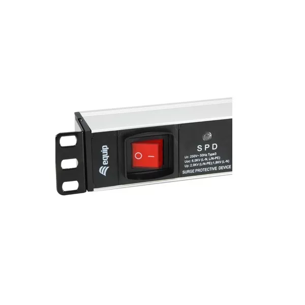 &divide; Regleta alimentacion rack 19" 1u 7 tomas con interruptor y protector sobretension