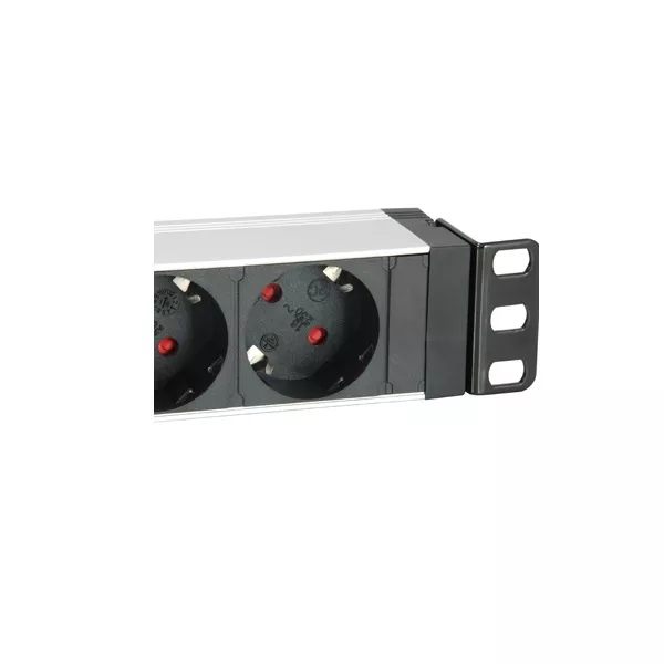 &divide; Regleta alimentacion rack 19" 1u 7 tomas con interruptor y protector sobretension