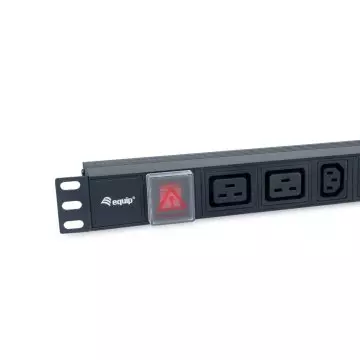 &divide; Regleta alimentacion aluminio rack 19" 1u 6 tomas iec c13 + 2 tomas iec c19 con interruptor