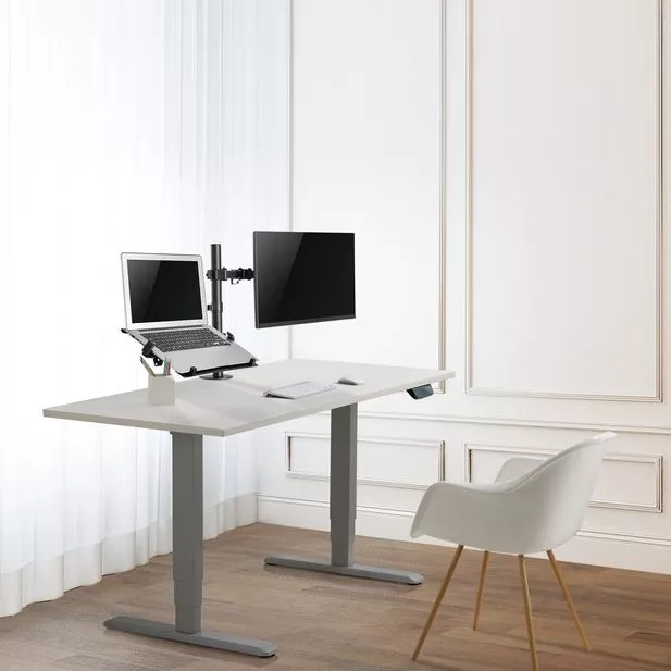 &divide; Soporte de mesa equip 650119 para 1 pantalla 13"-32" doble brazo 2 pantallas o 1 pantalla + 1 portat