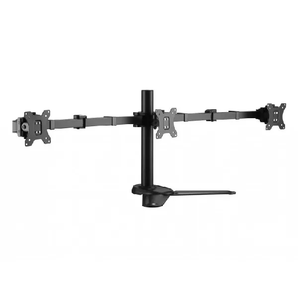 &divide; Soporte de mesa con base equip 650125 para 3 pantallas 13"-27" doble brazo vesa standard hasta 8kg