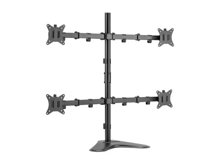 &divide; Soporte de mesa con base equip 650127 para 4 pantallas 17"-32" doble brazo articulado vesa standard