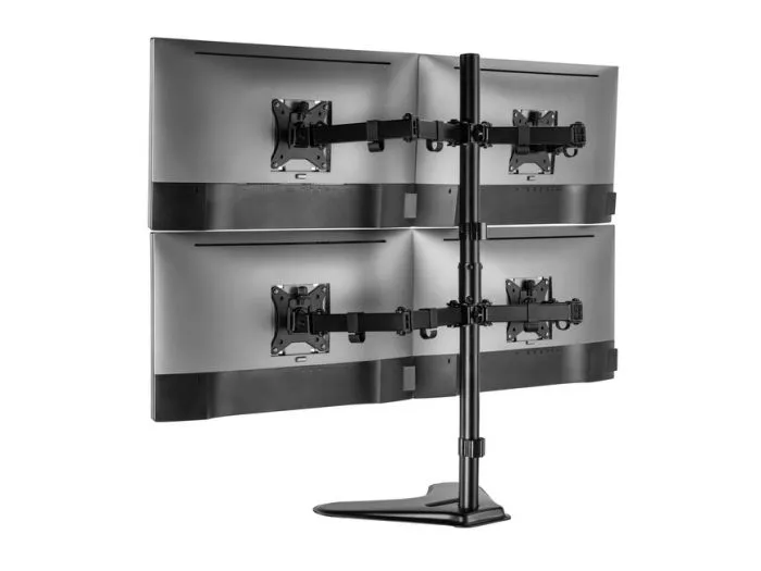 &divide; Soporte de mesa con base equip 650127 para 4 pantallas 17"-32" doble brazo articulado vesa standard