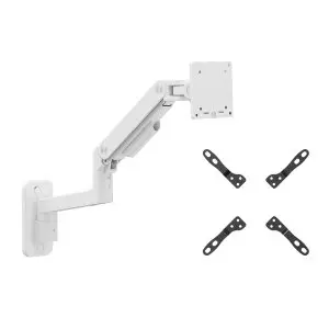 &divide; Soporte de pared equip 650140 para 1 pantalla de 17"-49" blanco inclinable y giratorio 360? vesa