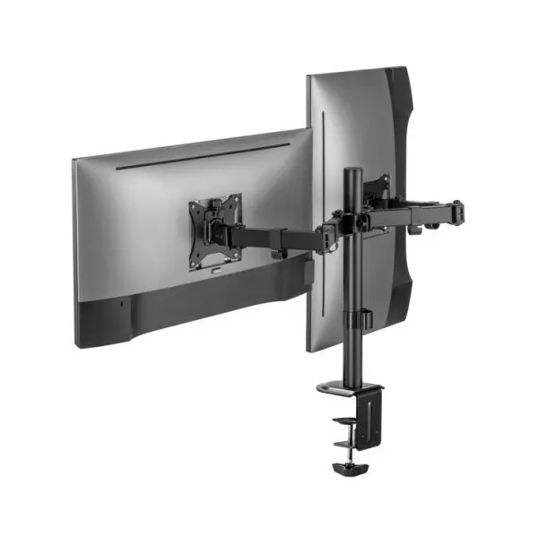 &divide; Soporte de mesa equip 650157 para 2 pantallas 17"-32" de brazo inclinable y giratorio 360? max. vesa