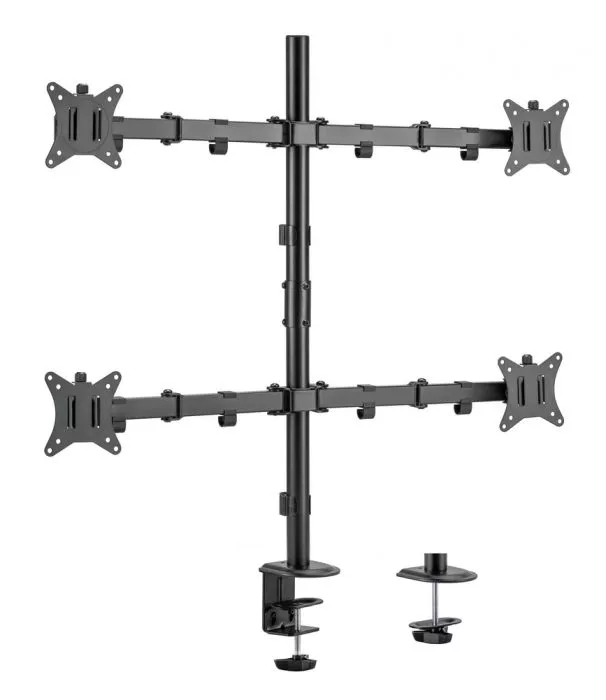 &divide; Soporte de mesa equip 650159 para 4 pantallas 17"-32" doble brazo articulado vesa standard hasta 9kg
