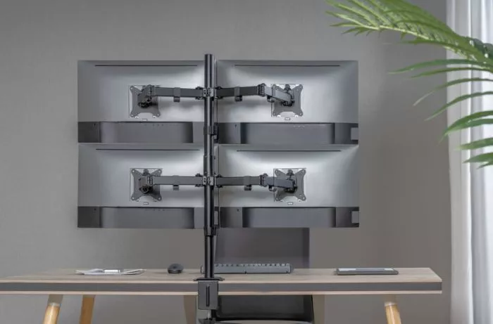 &divide; Soporte de mesa equip 650159 para 4 pantallas 17"-32" doble brazo articulado vesa standard hasta 9kg