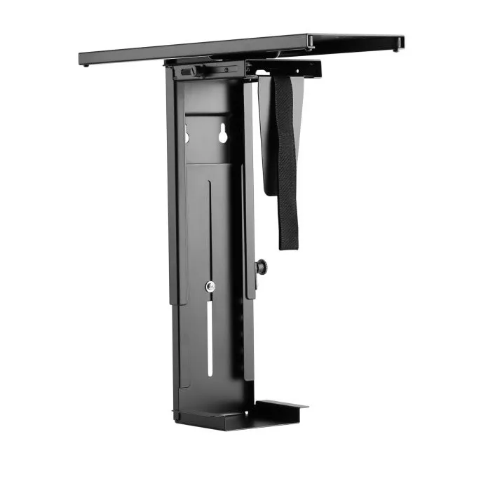 &divide; Soporte cpu equip 650892 para instalacion bajo mesa giratorio 360? acero color negro max. 10kgs