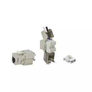 &divide; Kit 8 uds conector hembra rj45 utp cat6a tool free 769222