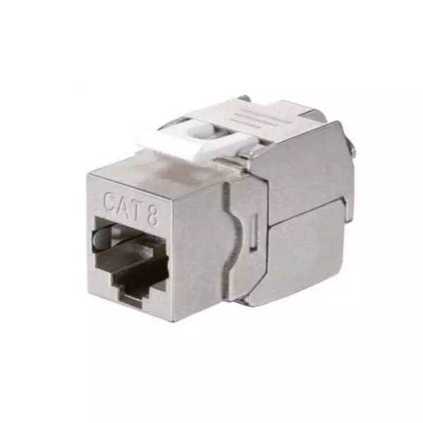 &divide; Kit 8 uds conector hembra rj45 ftp cat8.1 panel keystone