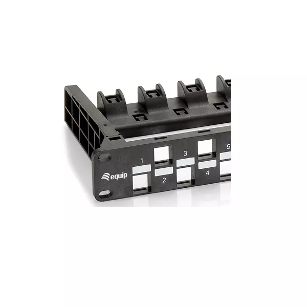 &divide; Patch panel vacio cat.6a 24 puertos keystone 1u