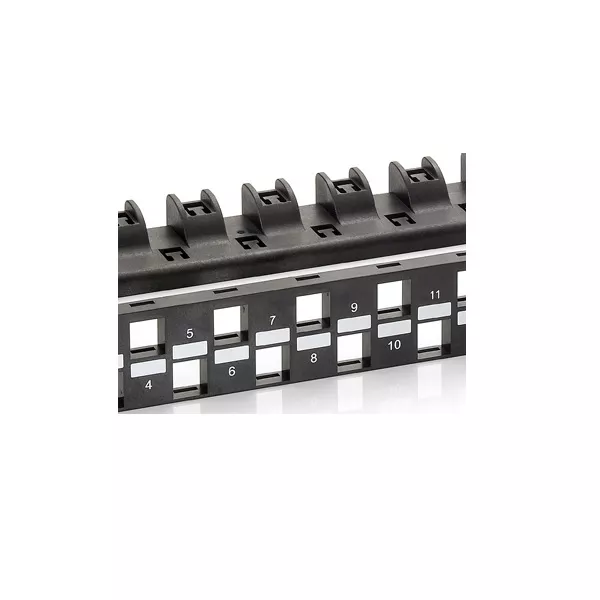 &divide; Patch panel vacio cat.6a 24 puertos keystone 1u