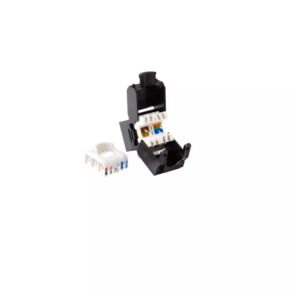 &divide; Kit 8 uds conector hembra rj45 utp cat6a panel keystone tool free ref- 769226