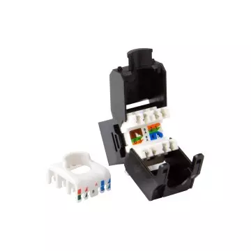 &divide; Kit 8 uds conector hembra rj45 utp cat6a panel keystone tool free ref- 769226
