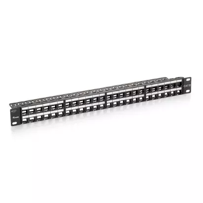 &divide; Patch panel vacio utp cat.6 48 puertos keystone slim 1u
