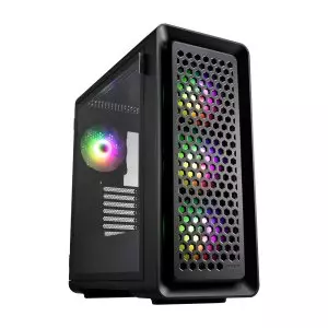 &divide; Caja e-atx fsp cut593a cristal templado frontal mesh 4xargb disipador max 175mm gpu max 400mm negro