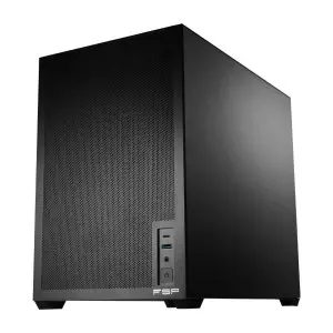 &divide; Caja micro atx fsp s140 cristal templado disipador max 155mm gpu max 325mm negro