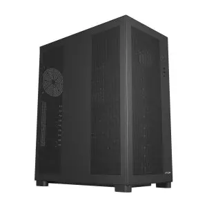 &divide; Caja e-atx fsp u500-b mesh 5xvent gpu max 420mm cpu max 180mm sin f.a usb-c lcd negro