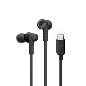 &divide; Auricular intrauditivo usb-c belkin soundform g3h0002 mic control vol ipx5 1.2m negro