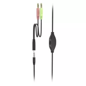 &divide; Headset hama hs-p100 v2 jack 3.5 estero cable 2m color negro
