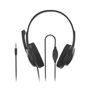 &divide; Headset hama hs-p100 v2 jack 3.5 estero cable 2m color negro