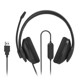 &divide; Headset hama hs-usb300 v2 usb estero cable 2m color negro