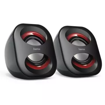 &divide; Altavoces 2.0 hama sonic mobil 183 jack 3.5mm alimentado por usb entrada para auriculares control