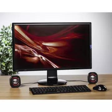 &divide; Altavoces 2.0 hama sonic mobil 183 jack 3.5mm alimentado por usb entrada para auriculares control