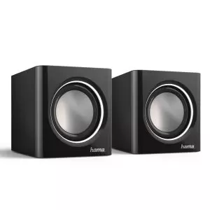 &divide; Altavoces 2.0 hama sonic mobil 185 jack 3.5mm alimentado por usb control de volumen color negro