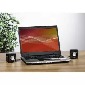 &divide; Altavoces 2.0 hama sonic mobil 185 jack 3.5mm alimentado por usb control de volumen color negro