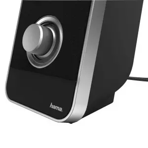 &divide; Altavoces 2.0 hama sonic ls-206 jack 3.5mm alimentado por usb control de volumen color negro