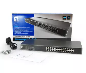 &divide; Switch level one no gestion 24 puertos 10/100 rack 19"