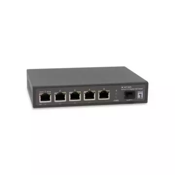 &divide; Switch poe level one gep-0625 6p 2.5gbe 4p poe 65w +1p sfp+/10g