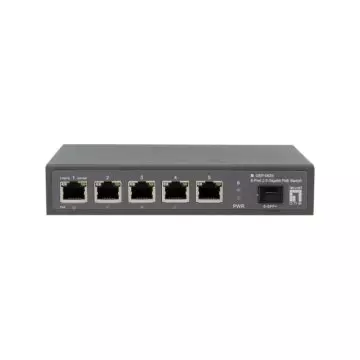 &divide; Switch poe level one gep-0625 6p 2.5gbe 4p poe 65w +1p sfp+/10g