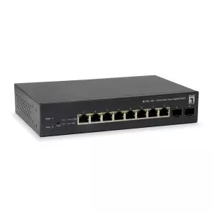 &divide; Switch semigestionable level one gep-1051 10p 8xgb poe 2xgb sfp 70w carcasa metalica