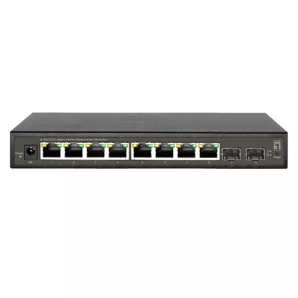 &divide; Switch semigestionable level one hilbert 8p giga + 2p sfp giga carcasa metalica