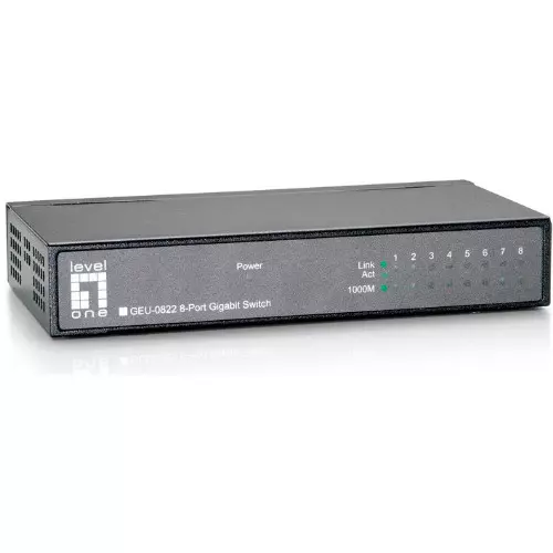 &divide; Switch level one no gestion 8p 10/100/1000 geu-0821