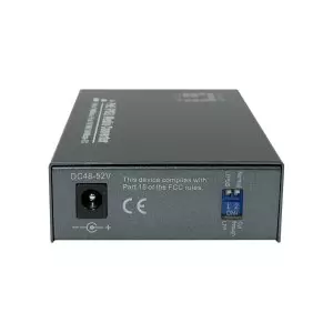 &divide; Conversor de medios gigabit levelone  rj45 a sc, poe pse monomodo 1310nm 20km gvt-2014