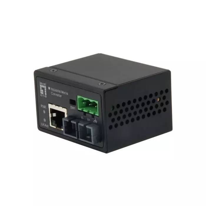 &divide; Conversor de medios level one rj45 a sc mono modo industrial iec-4301