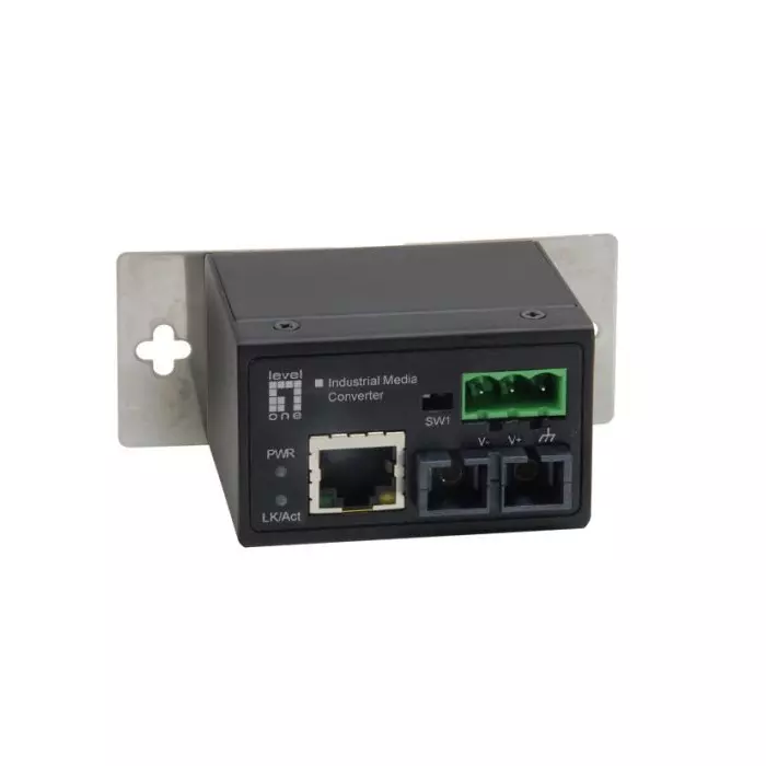 &divide; Conversor de medios level one rj45 a sc mono modo industrial iec-4301