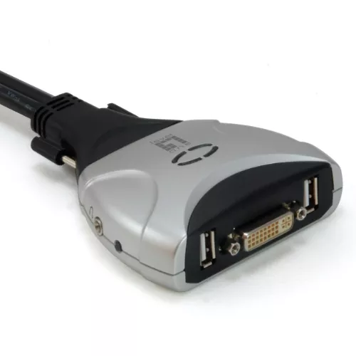 &divide; Conmutador automatico level one v/t/m 1a2 cpus dvii usb con audio cables incluidos kvm-0260