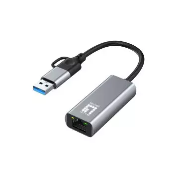 &divide; Adaptador usb-c level one usb-0423 a rj45 1x2.5 gigabit con adaptador a usb-a