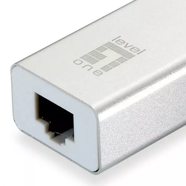 &divide; Adaptador usb 3.0 a gigabit ethernet rj45 level one con hub usb 3.0